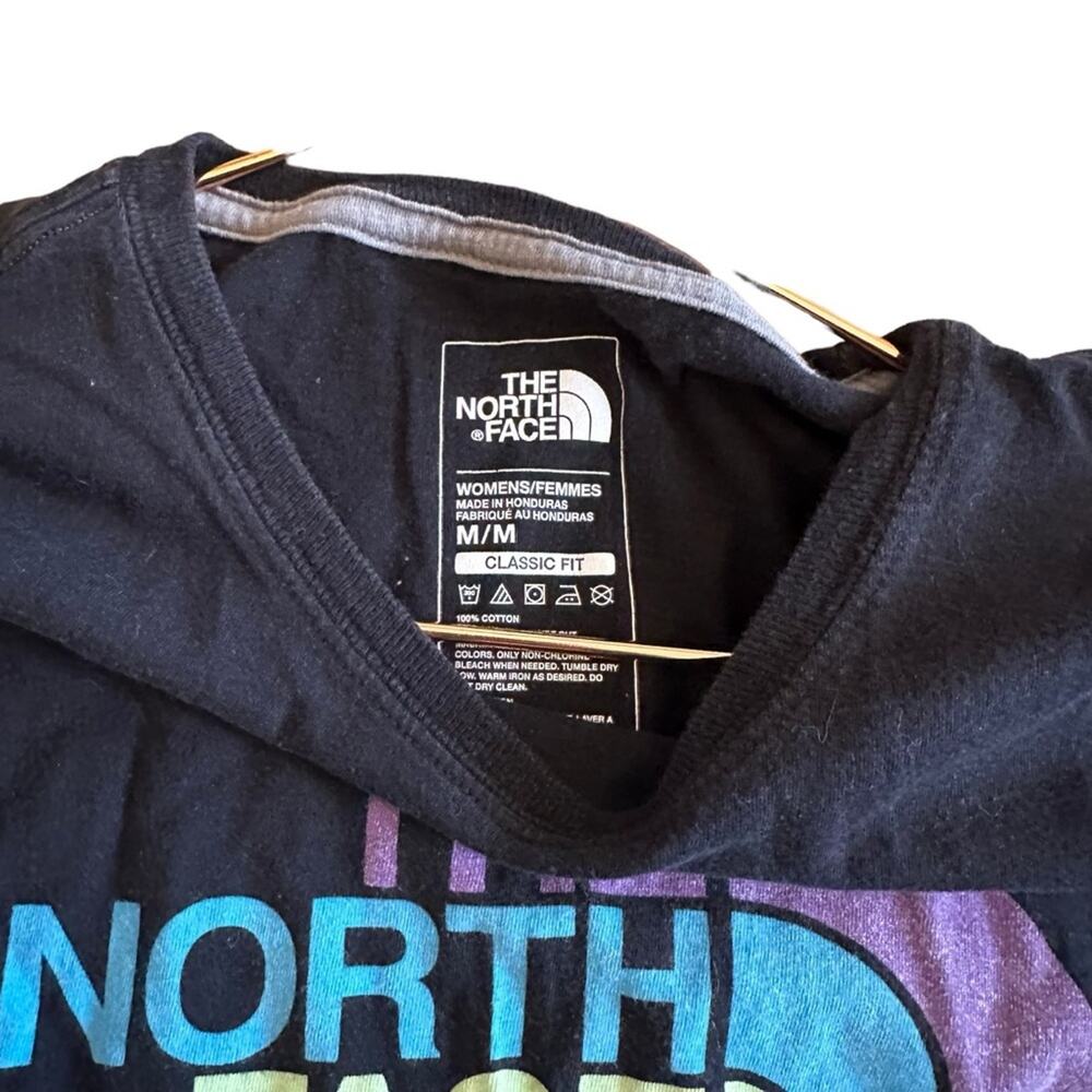 THE NORTH FACE Color Decal Black Short Sleeve Tshirt Size medium classic - Picture 5 of 5